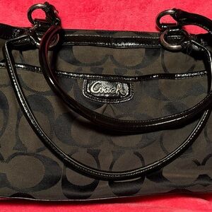 Coach Black and Tan Shoulder Bag